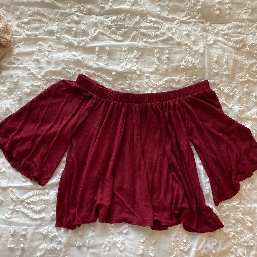 Red Off-shoulder top